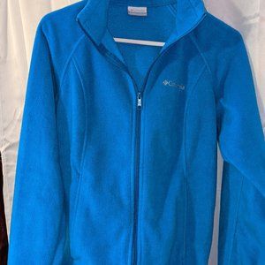 Columbia Women's Full Zip Fleece Jacket Blue Size M